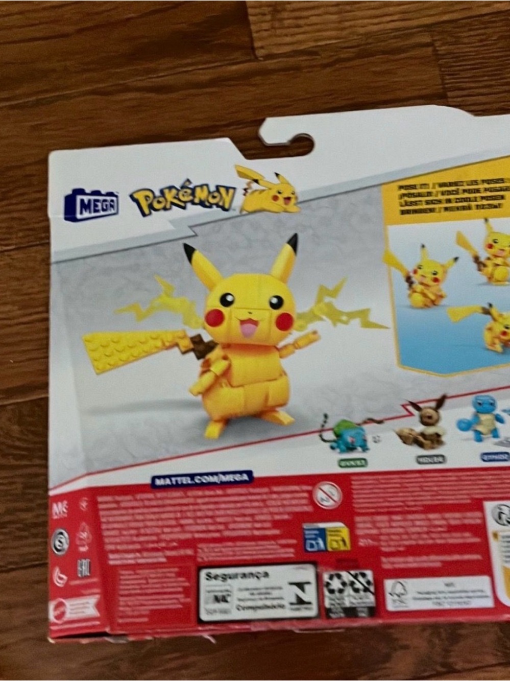 Pokemon Pikachu Buildable Figure in Yellow with Black and Red Accents
